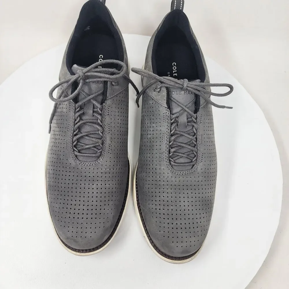 Cole Haan Grand Atlantic Textured Sneaker Men 11.5M Grey Suede Leather C37747